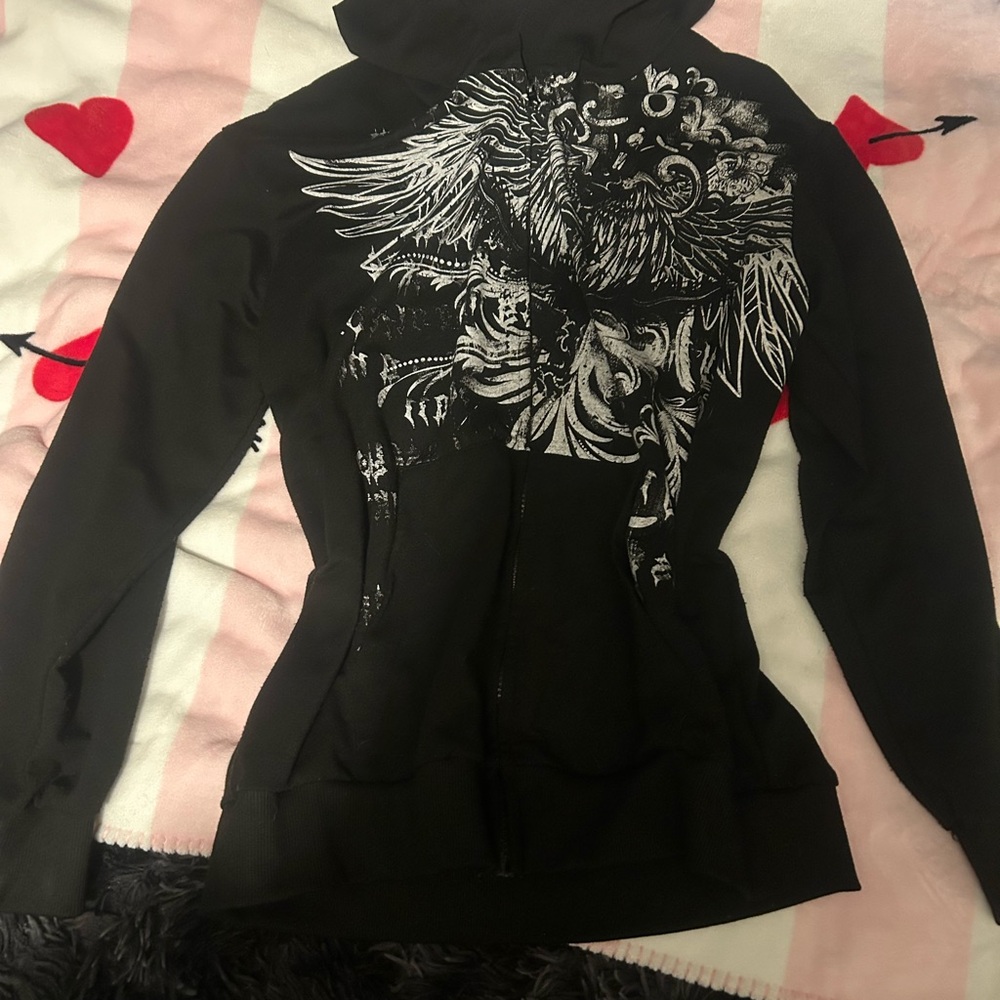 Black Graphic Hoodie